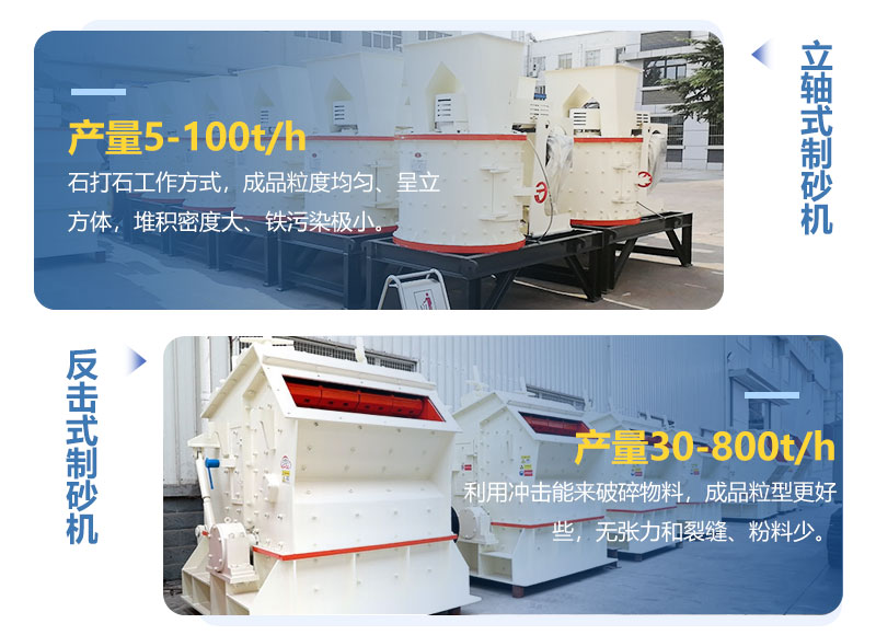 立軸式制砂機(jī)和反擊式制砂機(jī)哪種粒型好？區(qū)別介紹