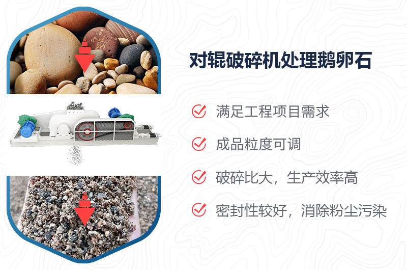 對輥破碎機(jī)能擠鵝卵石嗎？附視頻