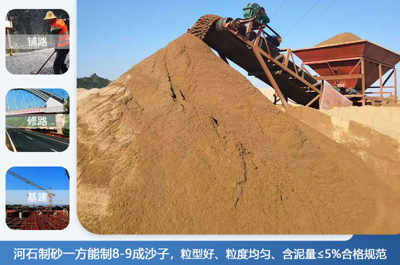 河石制砂一方能制幾成？河石制砂機設備有哪些？